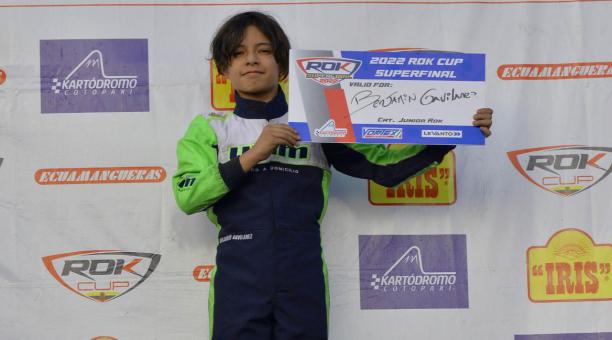 Foto: Benjamín Gavilánez recibió el Ticket para participar de la Rok Cup Superfinal 2022 tras coronarse campeón de la categoría Junior Rok el pasado mes de septiembre.